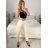 Women's long leather pants (S/M ONE SIZE) ITALIAN FASHION IMPLI2312199 -   modrá petrolejová -   S / M