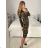 Women's Long Chiffon Short Sleeve Dress (S/M ONE SIZE) ITALIAN FASHION IMWGS231048 -   Brown
 -   S / M