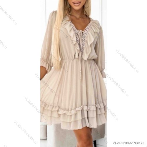 Women's Long Sleeve Chiffon Dress (S/M/L ONE SIZE) ITALIAN FASHION IMWT24103