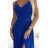 299-17 CHIARA elegant maxi dress with straps - blue with glitter