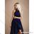 Women's Long Elegant Party Sleeveless Dress (SL) FRENCH FASHION FMPEL23MARIA dark blue S