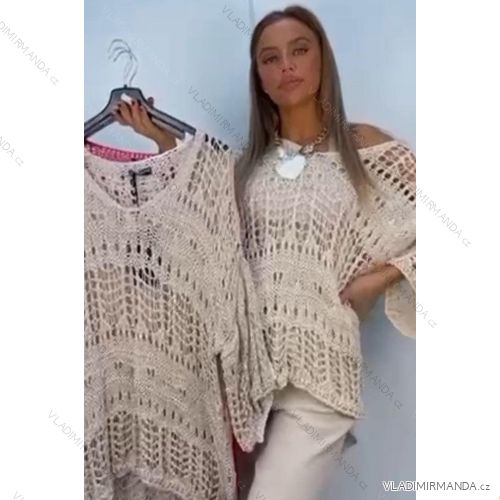 Women's Oversize Long Sleeve Sweater (S/M ONE SIZE) ITALIAN FASHION IMWCA23DH2302