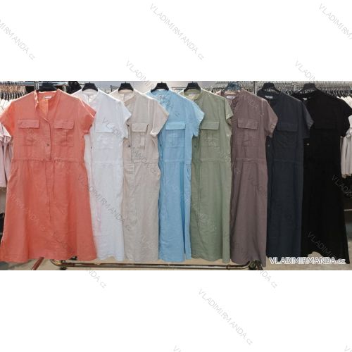 Women's Long Chiffon Short Sleeve Dress (S/M ONE SIZE) ITALIAN FASHION IMWGS231048