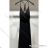 Women's Elegant Strapless Party Dress (SL) FRENCH FASHION FMPEL23MATHIE black S