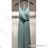 Women's Elegant Strapless Party Dress (SL) FRENCH FASHION FMPEL23MATHIE light green S