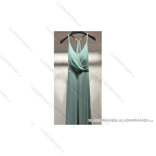 Women's Elegant Strapless Party Dress (SL) FRENCH FASHION FMPEL23MATHIE light green S