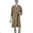 Women's Long Sleeve Hoodie Dress (S / M ONE SIZE) ITALIAN FASHION IMWA216095 -   Brown
 -   S / M