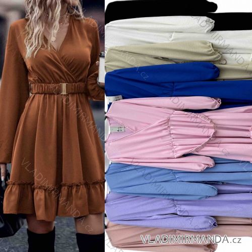 Women's Long Chiffon Short Sleeve Dress (S/M ONE SIZE) ITALIAN FASHION IMWGS231048