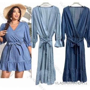 Women's Long Chiffon Short Sleeve Dress (S/M ONE SIZE) ITALIAN FASHION IMWGS231048