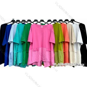 Tunic with Pendant Long Sleeve Women's Plus Size (3XL/4XL ONE SIZE) ITALIAN FASHION IMWT23209