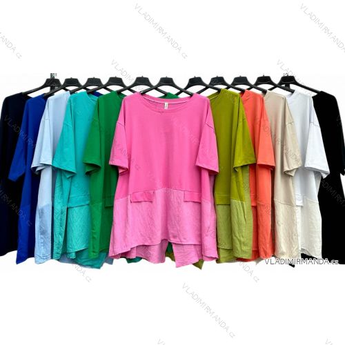 Tunic with Pendant Long Sleeve Women's Plus Size (3XL/4XL ONE SIZE) ITALIAN FASHION IMWT23209