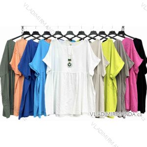 Tunic with Pendant Long Sleeve Women's Plus Size (3XL/4XL ONE SIZE) ITALIAN FASHION IMWT23209