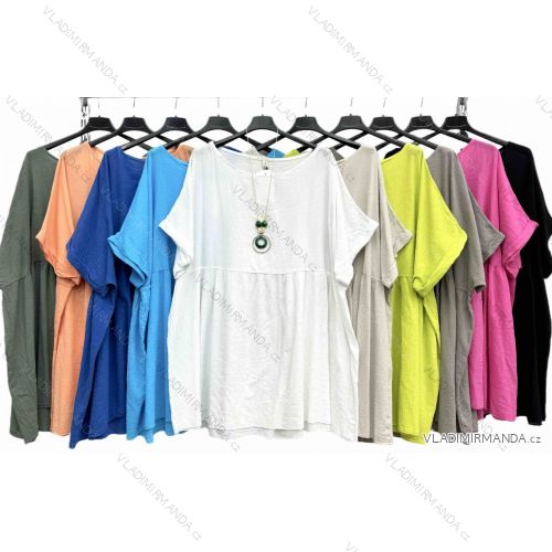 Tunic with Pendant Long Sleeve Women's Plus Size (3XL/4XL ONE SIZE) ITALIAN FASHION IMWT23209