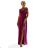 299-19 CHIARA elegant long maxi dress with straps - fuchsia with glitter