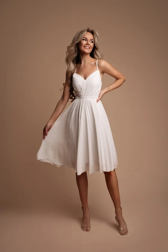 Women's Elegant Strapless Party Dress (SL) FRENCH FASHION FMPEL23MATHIE