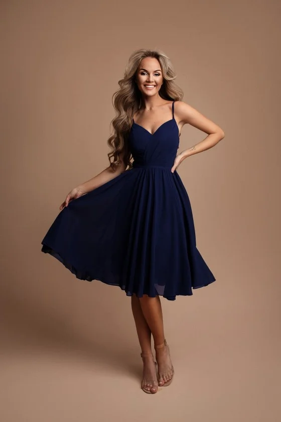 Women's Elegant Strapless Party Dress (SL) FRENCH FASHION FMPEL23MATHIE