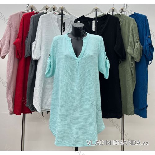 Shirt extended 3/4 long sleeve women's (L/XL/2XL ONE SIZE) ITALIAN FASHION IM423025