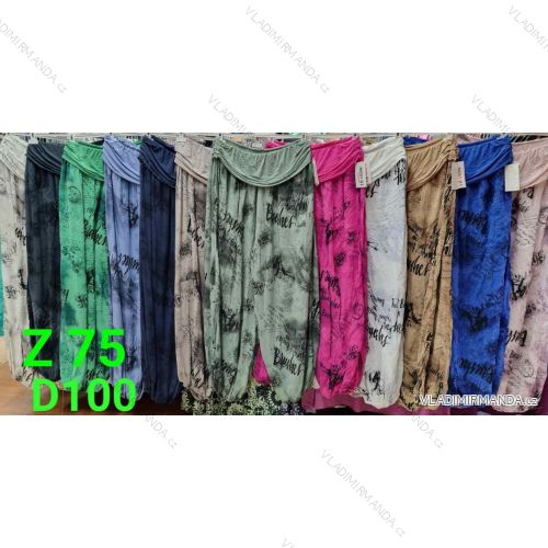 Women's Aladdin Long Harem Pants (50/58 ONE SIZE) ITALIAN FASHION IMBM24052