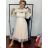 Long Dress With Sweater Women Plus Size (50-58) ITALIAN FASHION IMWEC24027 -   white -   46/48