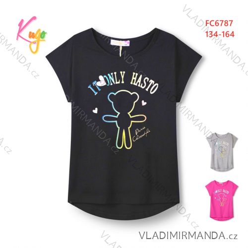 Girls' Short Sleeve T-Shirt (134-164) KUGO FL1209