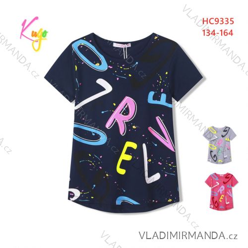 Girls' Short Sleeve T-Shirt (134-164) KUGO FL1209