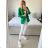 Women's Elegant Long Sleeve Jacket (S/M ONE SIZE) ITALIAN FASHION IMPLI228760 -   green pea -   S / M