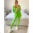 Women's Elegant Long Sleeve Jacket (S/M ONE SIZE) ITALIAN FASHION IMPLI228760 -   green pea -   S / M