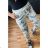 Women's Long Summer Pants with Belt (S/M ONE SIZE) ITALIAN FASHION IMD24080