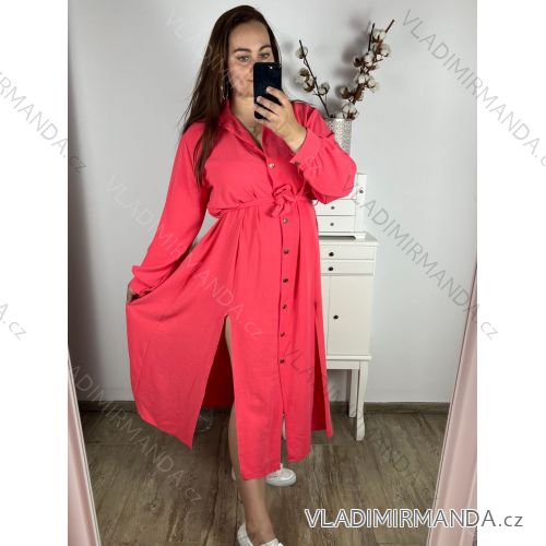 Women's Long Sleeve Shirt Dress (S/M ONE SIZE) ITALIAN FASHION IMWD232607