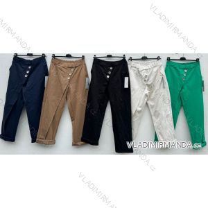 Women's Long Summer Pants with Belt (S/M ONE SIZE) ITALIAN FASHION IMD24080