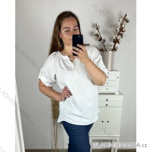 Women's Plus Size Elegant Short Sleeve Tunic (3XL/4XL/5XL ONE SIZE) ITALIAN FASHION IM424112