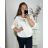 Women's short sleeve dress oversized (L-3XL) POLISH FASHION PMF20014 -   white -   3XL