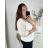 Women's short sleeve dress oversized (L-3XL) POLISH FASHION PMF20014 -   white -   3XL