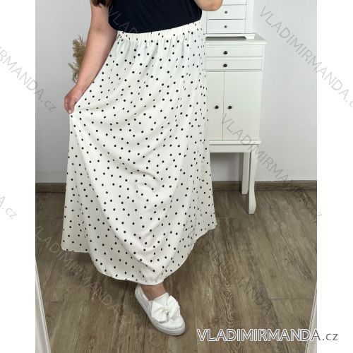 Skirt long summer women (uni sl) ITALIAN Fashion IM420490 XL/2XL white