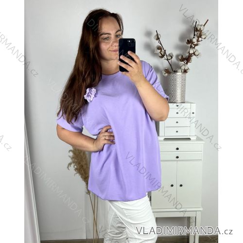 Tunic / blouse long sleeve women's oversized (3XL / 4XL ONE SIZE) ITALIAN FASHION IMWQ2191650 3xl / 4xl purple