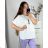 Tunic / blouse long sleeve women's oversized (3XL / 4XL ONE SIZE) ITALIAN FASHION IMWQ2191650 -   white -   3xl / 4xl