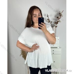 Women's Plus Size Elegant Short Sleeve Tunic (3XL/4XL/5XL ONE SIZE) ITALIAN FASHION IM424112