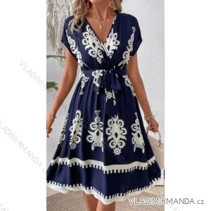 Women's Long Chiffon Short Sleeve Dress (S/M ONE SIZE) ITALIAN FASHION IMWGS231048