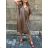 Women's Long Chiffon Short Sleeve Dress (S/M ONE SIZE) ITALIAN FASHION IMWGM23456