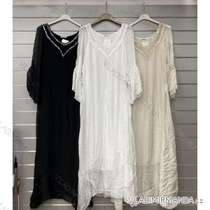 Women's Long Chiffon Short Sleeve Dress (S/M ONE SIZE) ITALIAN FASHION IMWGS231048