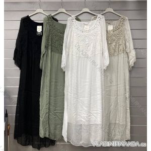 Women's Long Chiffon Short Sleeve Dress (S/M ONE SIZE) ITALIAN FASHION IMWGS231048