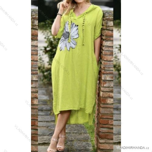 Women's Long Chiffon Short Sleeve Dress (S/M ONE SIZE) ITALIAN FASHION IMWGM23456