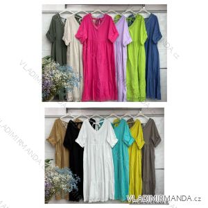 Women's Long Chiffon Short Sleeve Dress (S/M ONE SIZE) ITALIAN FASHION IMWGS231048