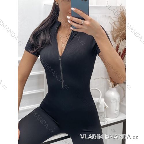 Women's Long Elegant Long Sleeve Jumpsuit (S/M ONE SIZE) ITALIAN FASHION IMWA23289