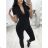 Women's Long Elegant Long Sleeve Jumpsuit (S/M ONE SIZE) ITALIAN FASHION IMWA23289