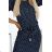 13-157 Sports dress with binding and pockets - jeans with polka dots