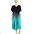 Women's Long Chiffon Short Sleeve Dress (S/M ONE SIZE) ITALIAN FASHION IMWGS231048 -   turquoise -   56/58