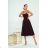 Women's Long Elegant Dress with Wide Straps (SL) FRENCH FASHION FMPEL23VELVET black 40