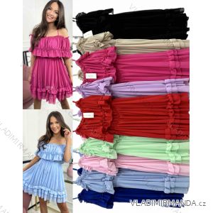 Women's Long Chiffon Short Sleeve Dress (S/M ONE SIZE) ITALIAN FASHION IMWGS231048