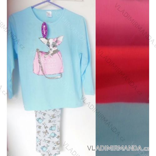 Pajamas long sleeve trousers puppies female cotton (134-164) COANDIN S1371M
